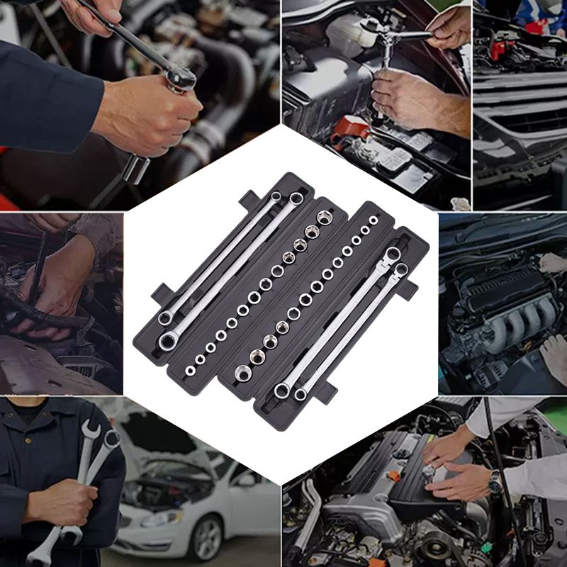15pcs Adjustable Ratchet Wrench Kit(50%OFF)