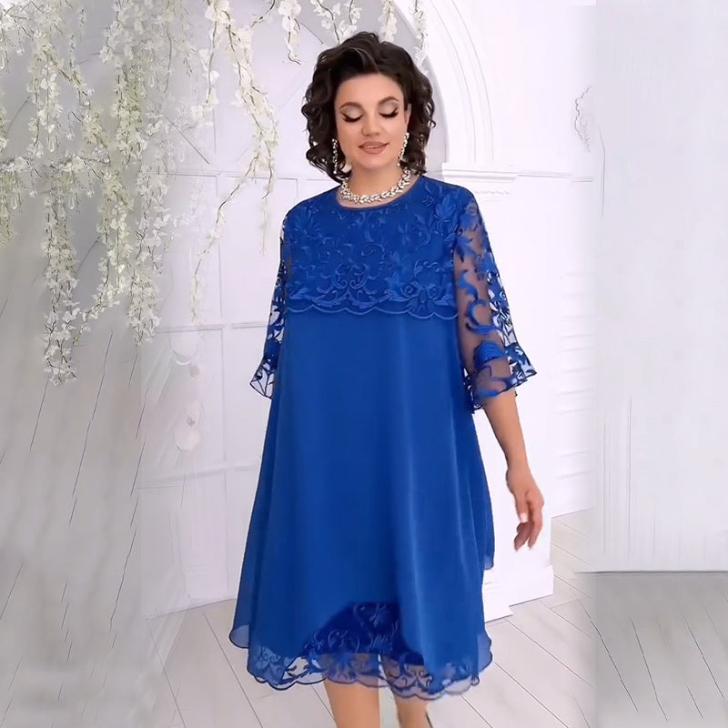 🌸🌸🌸Sheer Breeze Layered Lace Dress