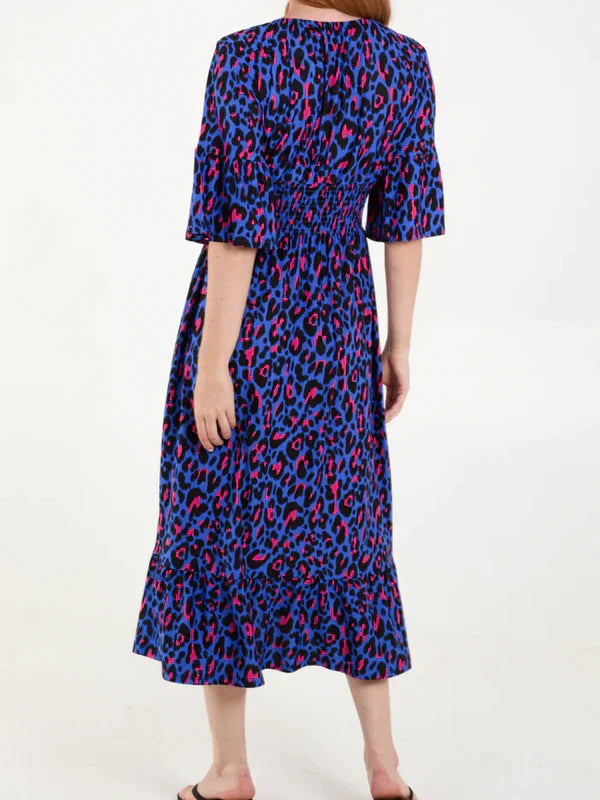 💃🐆Leopard Shirred Waist Dress