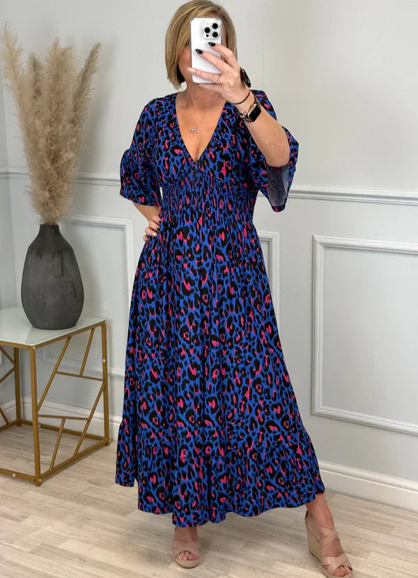 💃🐆Leopard Shirred Waist Dress