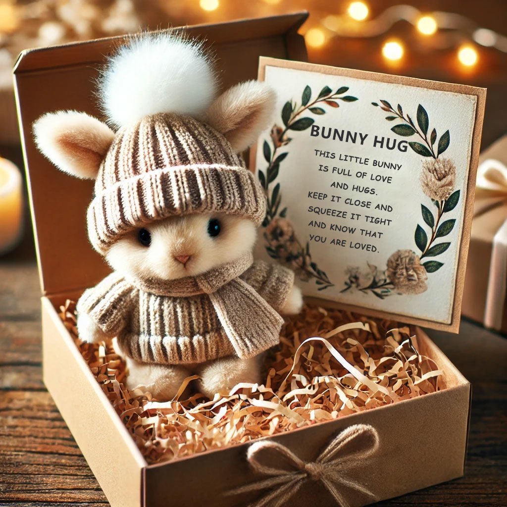 🐇Easter Promotion🔥Handmade Lucky Comfort Bunny(With Warm Text Card)🎁