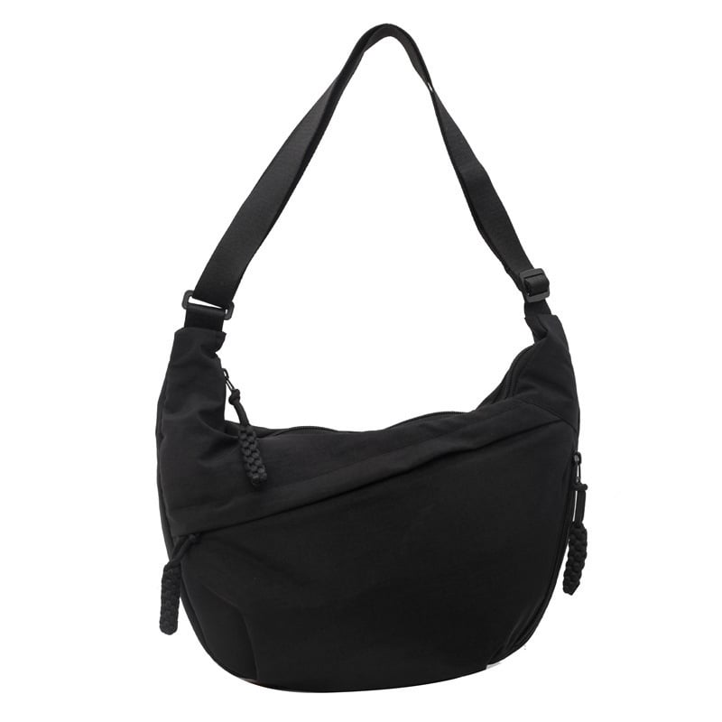 👜Women's Fashion Plain Color Nylon Crossbody Hobo Bag