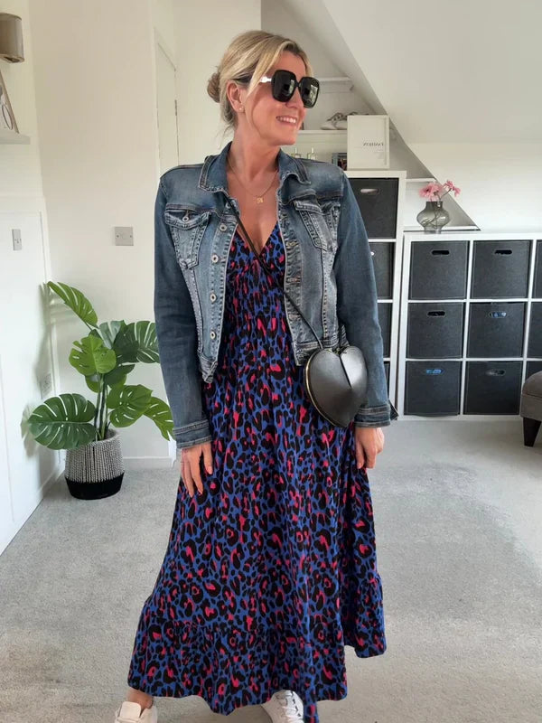 💃🐆Leopard Shirred Waist Dress