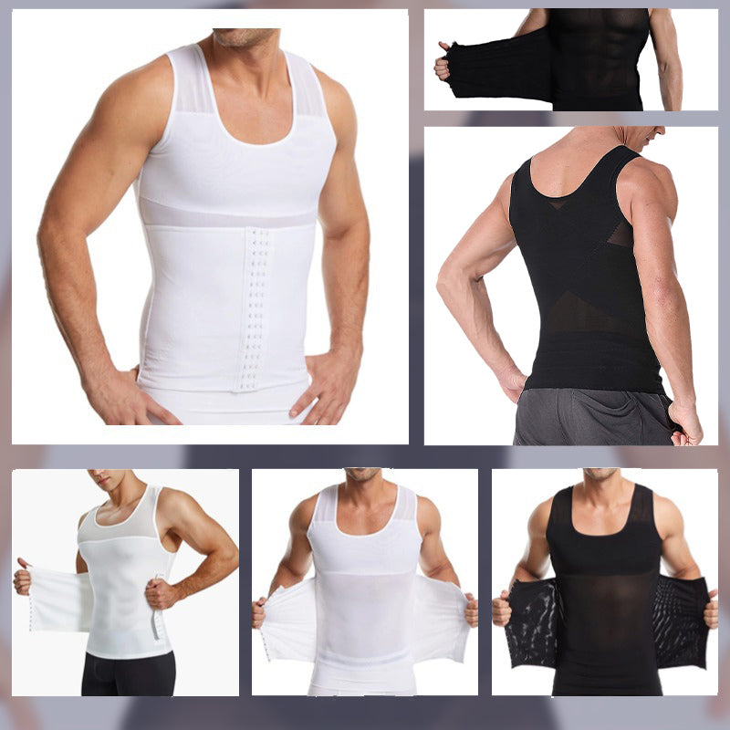 🔥New Hot Selling❤️🔥Men's Slimming Mesh Waist-Cinching Vest