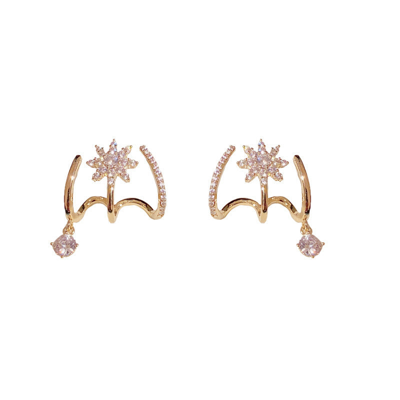 ๐ Sparkling Claw Earrings for Women โ Unique Claw Cuff, Dangling Gem & Versatile Style ๐