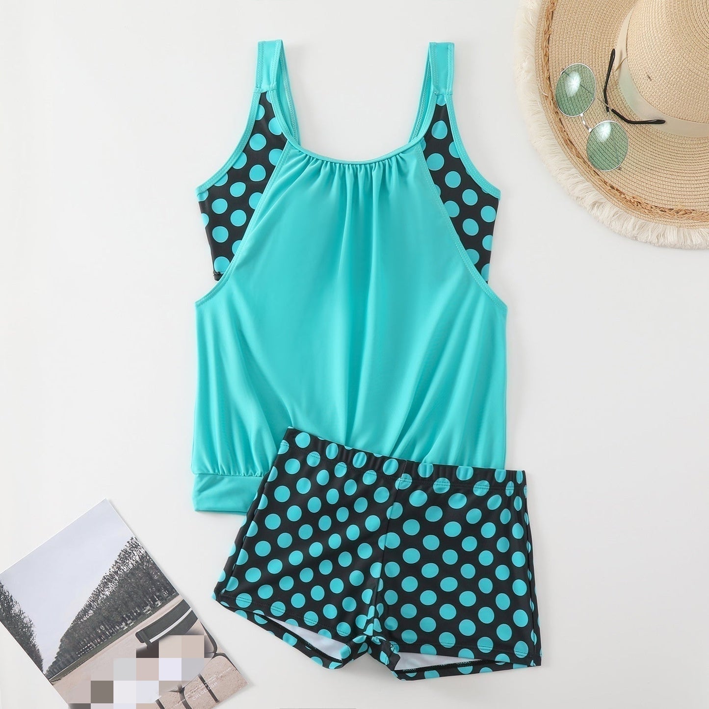 šWomen's Polka Dot Two Piece Swimsuitš