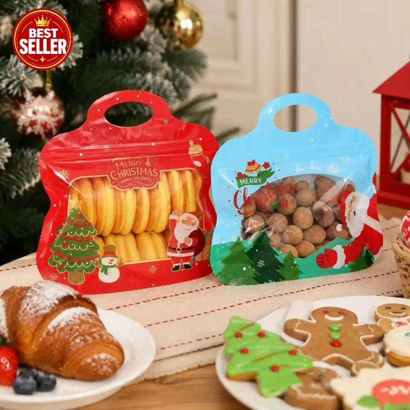 🎅✨50K+ SOLD!🎄Bestseller Self-Sealing Christmas Candy and Cookie Bags🍪for Holiday Gifts, Biscuits and Seasonal Treats🎁