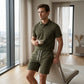 Men's Summer 2-Piece Polo & Shorts Set