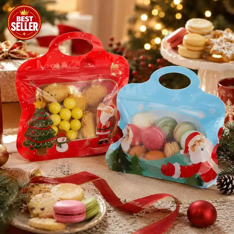 🎅✨50K+ SOLD!🎄Bestseller Self-Sealing Christmas Candy and Cookie Bags🍪for Holiday Gifts, Biscuits and Seasonal Treats🎁