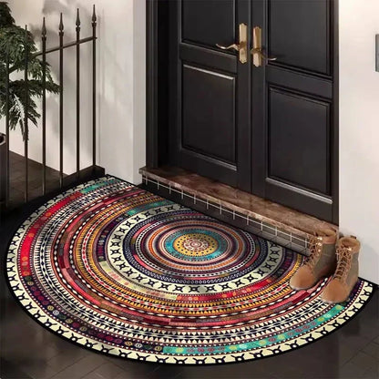 💖Boho Style Semicircular Door Mat - Non Slip Soft Floor Carpet