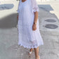 🔥50% OFF🔥 Solid Color Short Sleeve Lace Dress