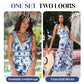 💥 V Neck Lace Up Printed One Piece Swimsuit and Skirt