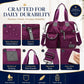 Waterproof Tote Bag – 3-Way Carry & Spacious Organization
