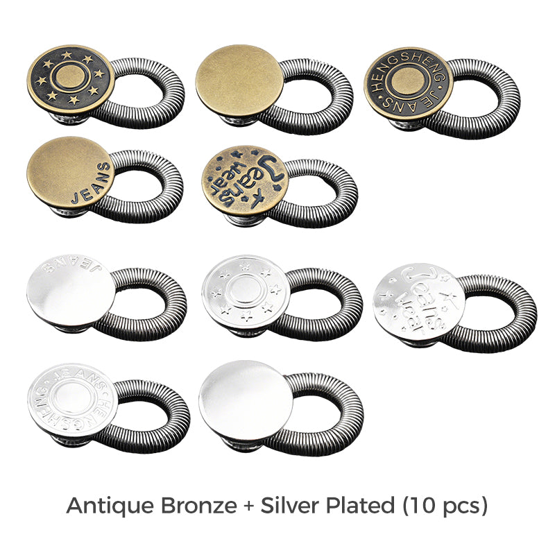 👖👖Spring-Loaded Metal Waist Extender Button for Jeans