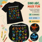 🦖👕Kids Dinosaur Alphabet Graphic T-Shirt
