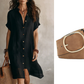 🌸Women's Short Sleeve Button-Down Shirt Dress – Your New Wardrobe Essential ✨