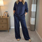 ✨🎅Last-Minute Christmas Offers 🎄⏰Women's Glitter Pullover Sweater & Pants 2-Piece Set