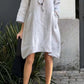 💝Casual Solid Color Cotton Linen Dress