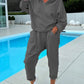 🎉Women's Two-Piece Solid Color Hooded Sweatshirt Set