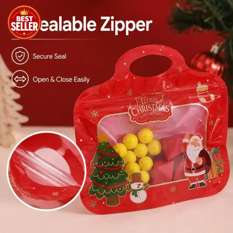 🎅✨50K+ SOLD!🎄Bestseller Self-Sealing Christmas Candy and Cookie Bags🍪for Holiday Gifts, Biscuits and Seasonal Treats🎁