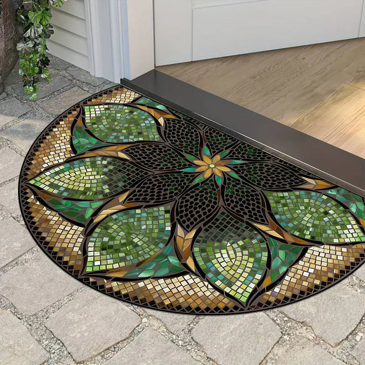 💖Boho Style Semicircular Door Mat - Non Slip Soft Floor Carpet