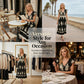 👗Women's V-Neck Baroque Print Flowy Maxi Dress