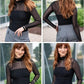 🎉Women's Sparkle Mesh Sheer Long Sleeve Ruched Top