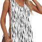 💜Women's Print Flowy Sleeveless V Neck Peplum Tank Tops