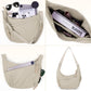 👜Women's Fashion Plain Color Nylon Crossbody Hobo Bag