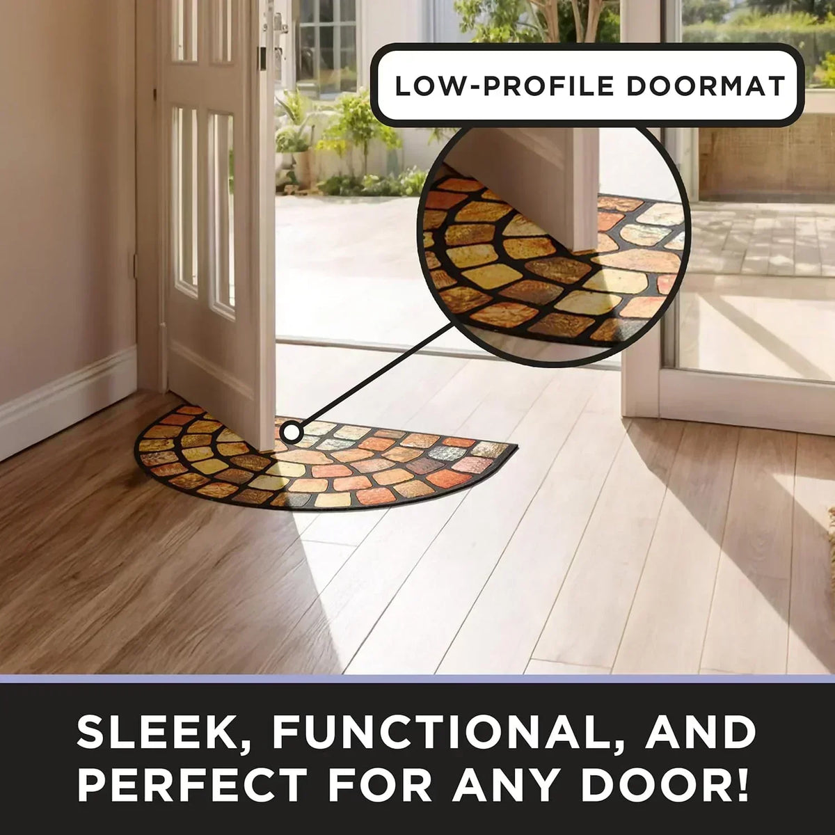 💖Boho Style Semicircular Door Mat - Non Slip Soft Floor Carpet