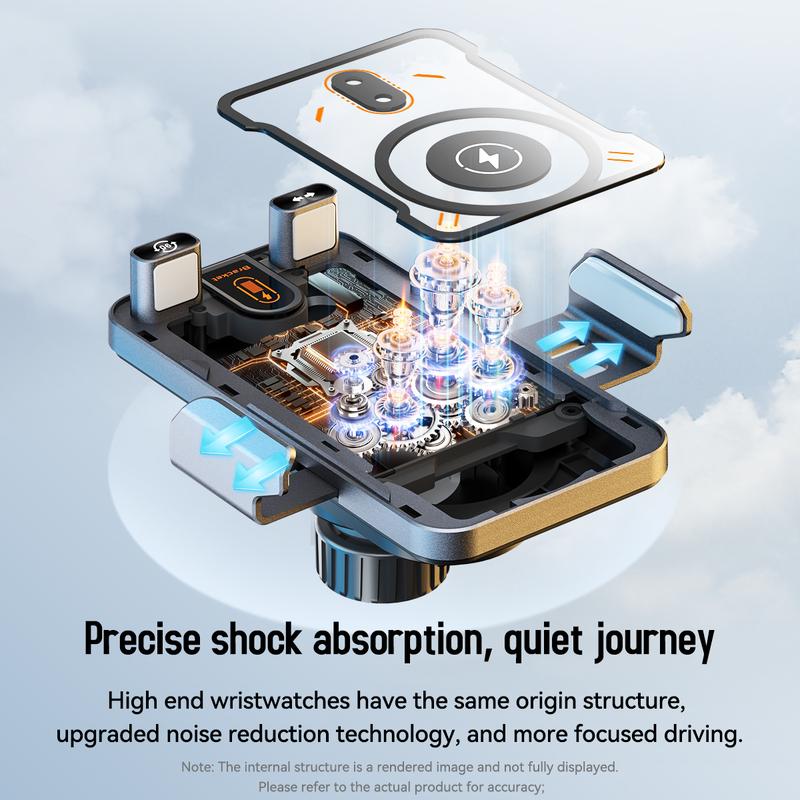 🚗📱 2-in-1 Car Phone Holder & Wireless Charger – 360° Rotation, Strong Grip & Fast Charging 🔋