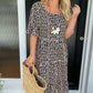 💥Round Neck Polka Dot Print Midi Dress