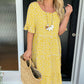💥Round Neck Polka Dot Print Midi Dress