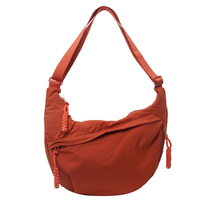 👜Women's Fashion Plain Color Nylon Crossbody Hobo Bag