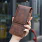 ⚡Waist Belt Cell Phone Pouch 📱 Multi-Pocket Leather Holster with Card Holder