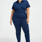 Skinny Bootcut Denim Jumpsuit