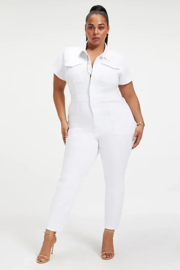 Skinny Bootcut Denim Jumpsuit