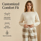 🔥Winter Vintage Plaid Elastic Straight Loose Thick Warm Casual Pants