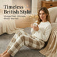 🔥Winter Vintage Plaid Elastic Straight Loose Thick Warm Casual Pants