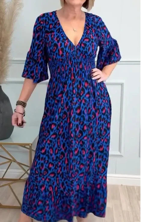 💃🐆Leopard Shirred Waist Dress