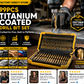 🔥High-efficiency tool favored by veteran craftsmen!Factory Outlet-99pcs Titanium Coated Drill Bit Set