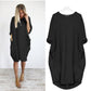🎉Hot sale💝 Women Casual Loose Pocket Long Sleeves Dress