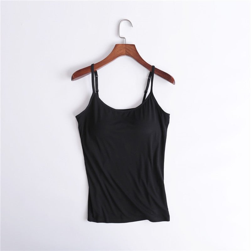 🔥Summer Sale - Stretch Cotton Camisole Built-in Bra