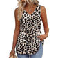 💜Women's Print Flowy Sleeveless V Neck Peplum Tank Tops