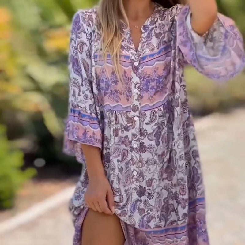 ✨Women Floral V-Neck Dress