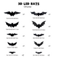 🦇 Halloween Decoration: 3D LED Bat-Shaped Wall Light