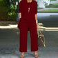 💃 Elegant Women’s Relaxed Fit 3-Piece Set – Minimalist Wide-Leg Pants, Cardigan & Top in Luxe Stretch Fabric 🌟👚