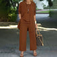 💃 Elegant Women’s Relaxed Fit 3-Piece Set – Minimalist Wide-Leg Pants, Cardigan & Top in Luxe Stretch Fabric 🌟👚
