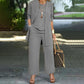 💃 Elegant Women’s Relaxed Fit 3-Piece Set – Minimalist Wide-Leg Pants, Cardigan & Top in Luxe Stretch Fabric 🌟👚
