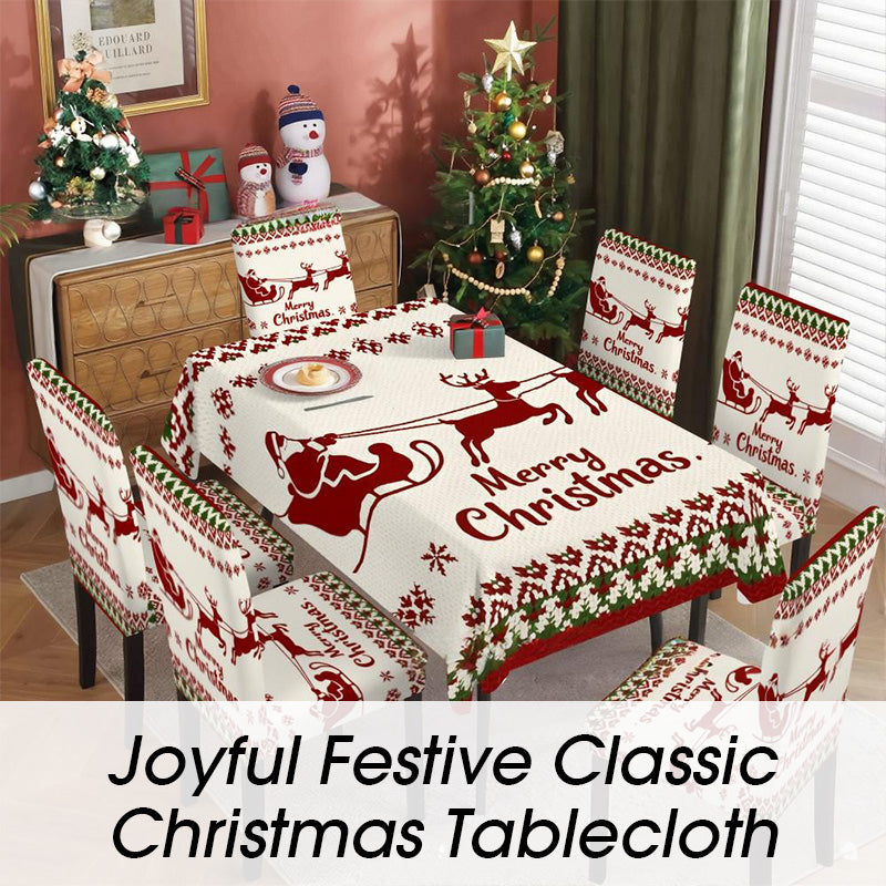 🦌Christmas Early Bird Special🎄Joyful Festive Classic Christmas Tablecloth